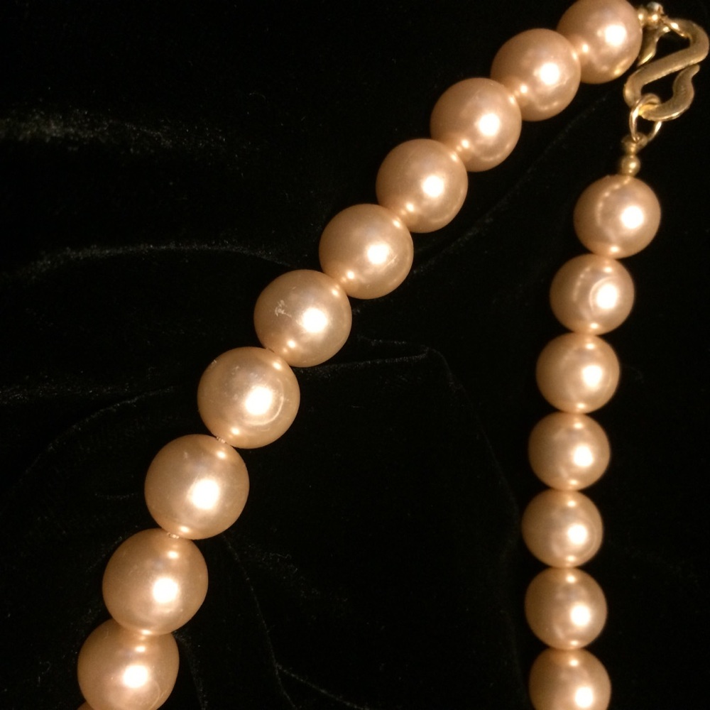 Vintage Chunky Pearl & Rhinestone Glam Choker - Picture 5 of 6